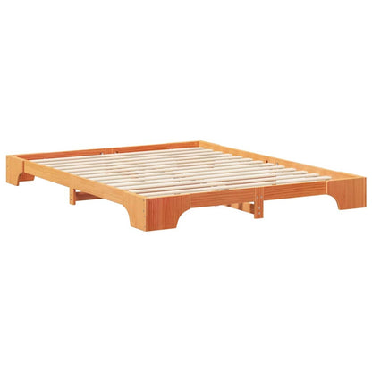 Bed Frame Brown 160 x 220 cm Solid Pine Wood
