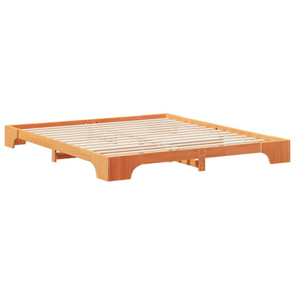 Bed Frame Brown 180 x 220 cm Solid Pine Wood