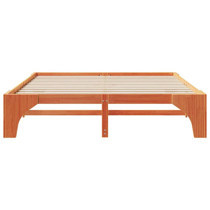 Bed Frame Brown 200 x 200 cm Solid Pine Wood