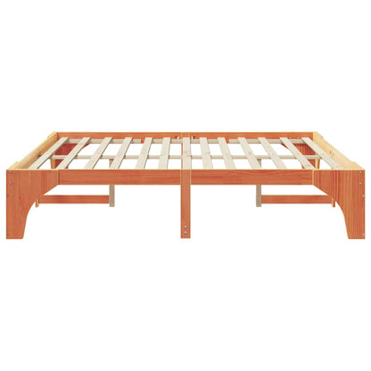Bed Frame Brown 200 x 200 cm Solid Pine Wood