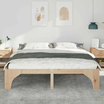 Bed Frame Brown 180 x 200 cm Solid Pine Wood