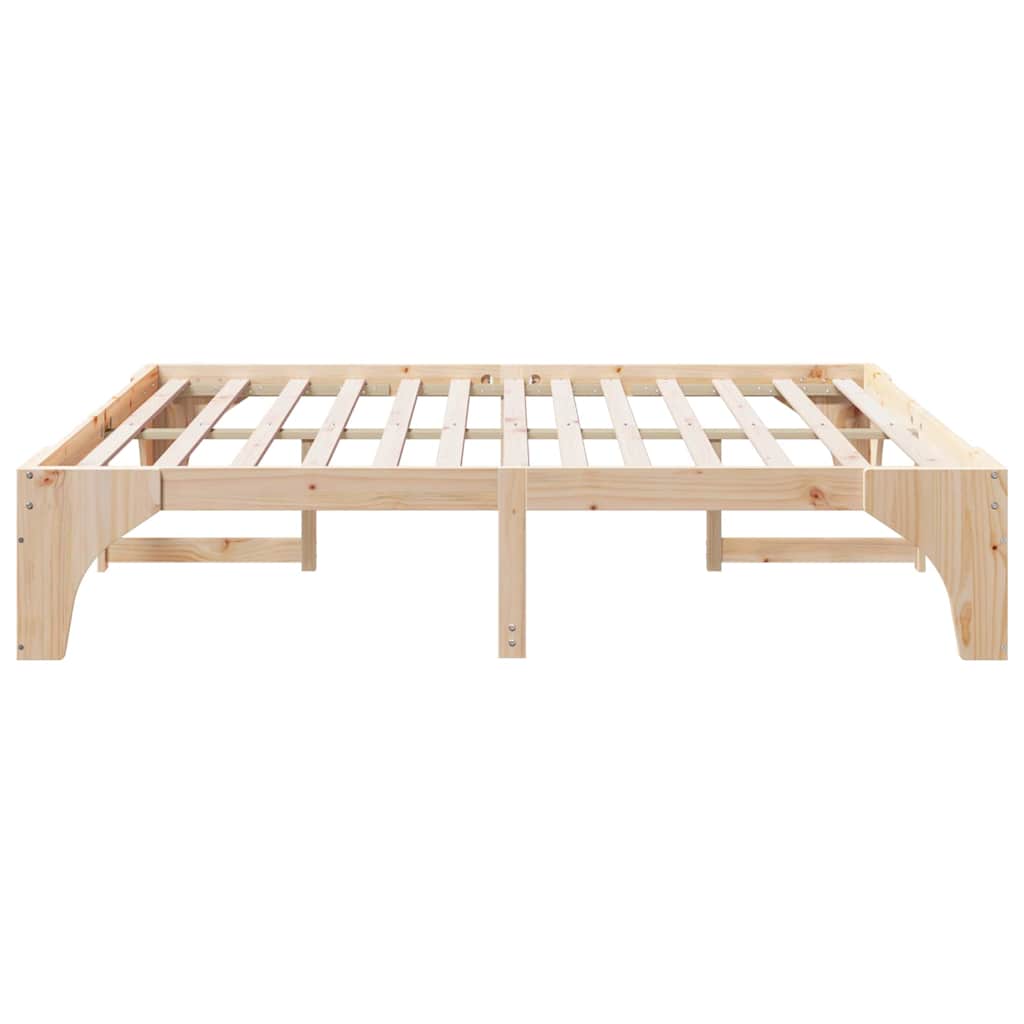 Bed Frame Brown 180 x 200 cm Solid Pine Wood