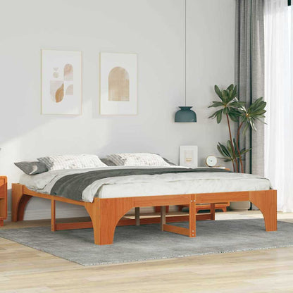 Bed Frame Brown 180 x 200 cm Solid Pine Wood