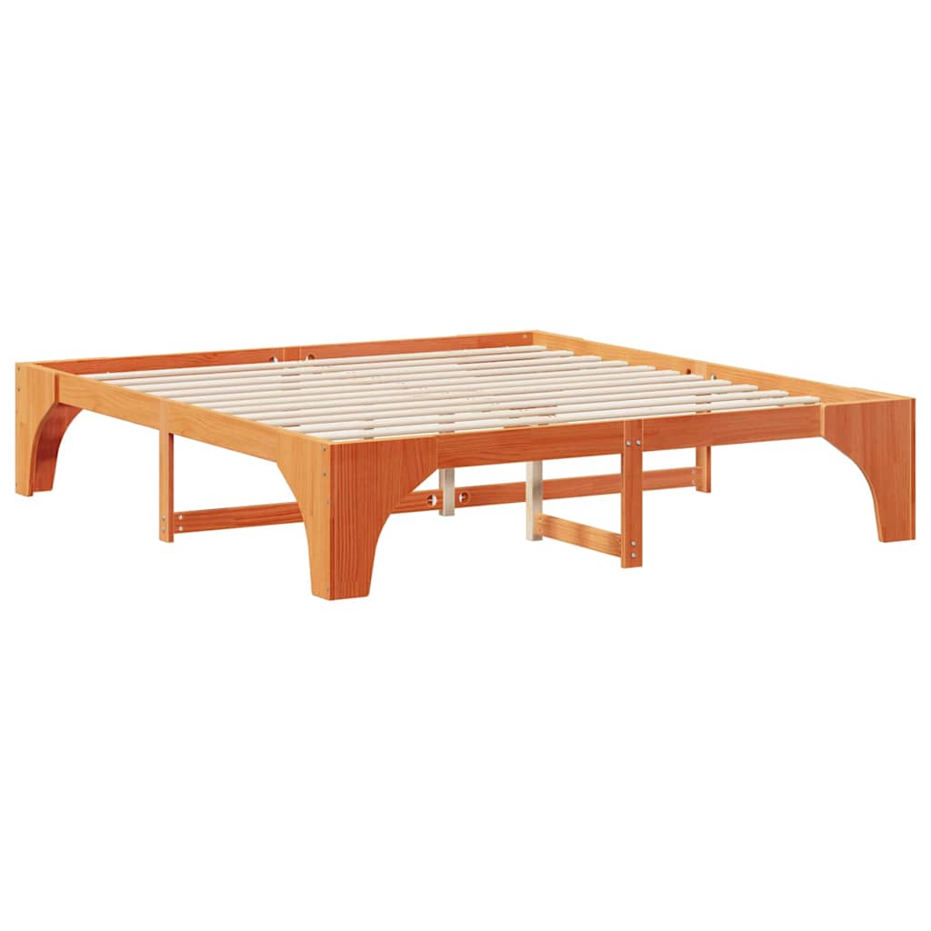Bed Frame Brown 180 x 200 cm Solid Pine Wood