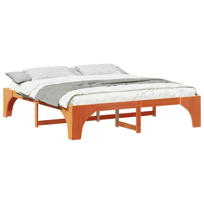 Bed Frame Brown 180 x 200 cm Solid Pine Wood