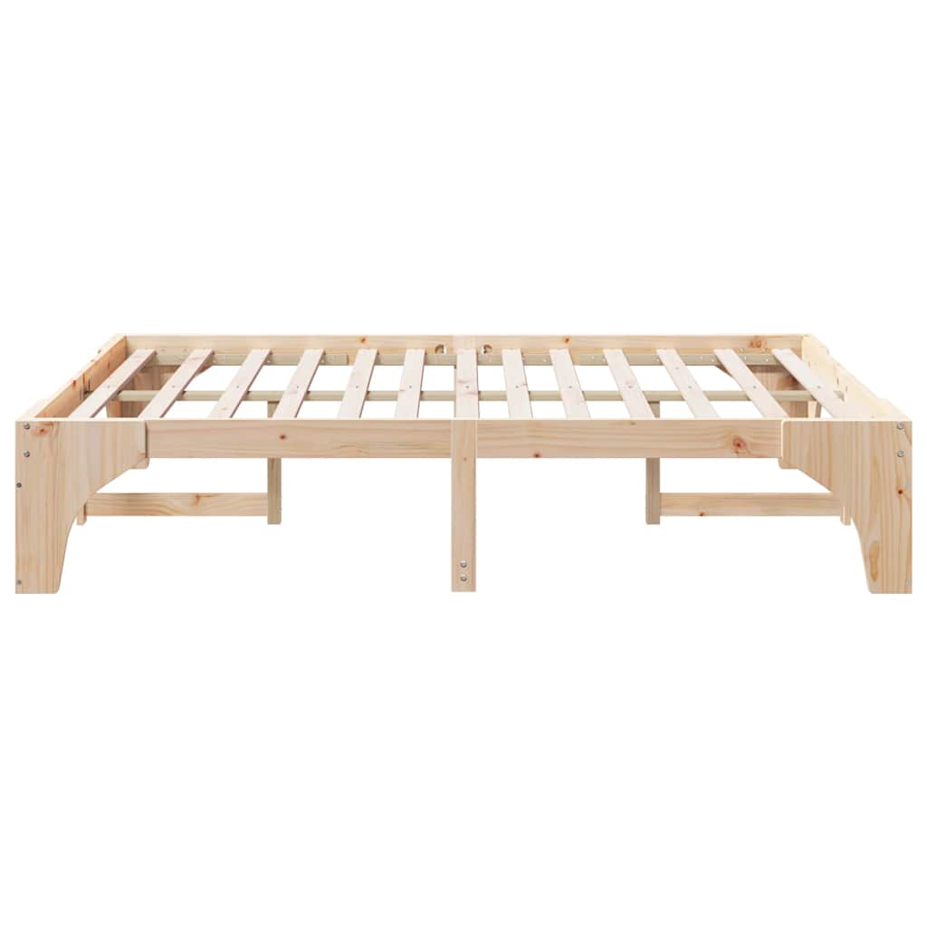 Bed Frame Brown 160 x 200 cm Solid Pine Wood