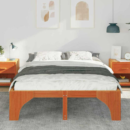 Bed Frame Brown 160 x 200 cm Solid Pine Wood