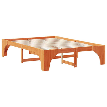 Bed Frame Brown 150 x 200 cm Solid Pine Wood