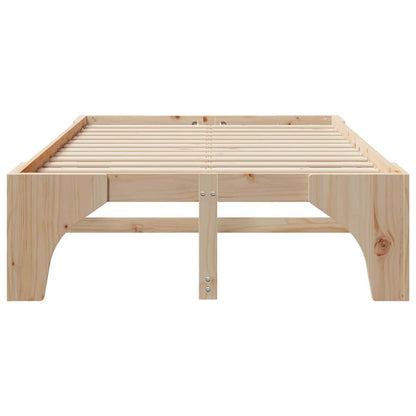 Bed Frame Brown 120 x 200 cm Solid Pine Wood