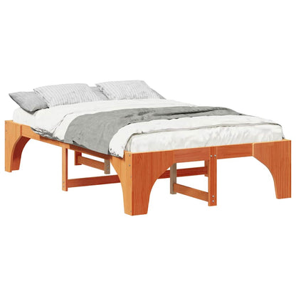 Bed Frame Brown 120 x 200 cm Solid Pine Wood