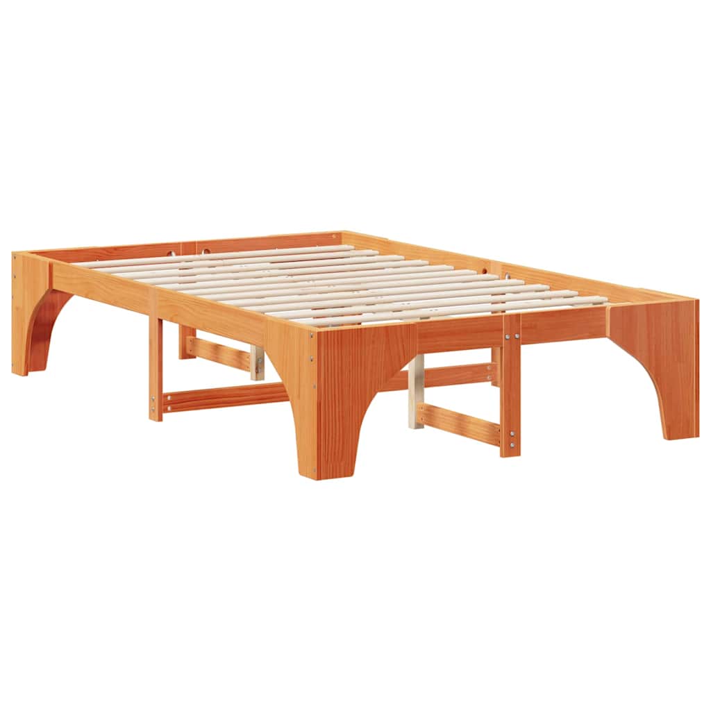 Bed Frame Brown 120 x 190 cm Solid Pine Wood