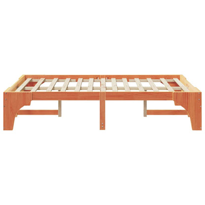 Bed Frame Brown 120 x 190 cm Solid Pine Wood