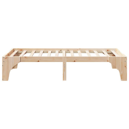 Bed Frame Brown 100 x 200 cm Solid Pine Wood