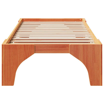 Bed Frame Brown 100 x 200 cm Solid Pine Wood