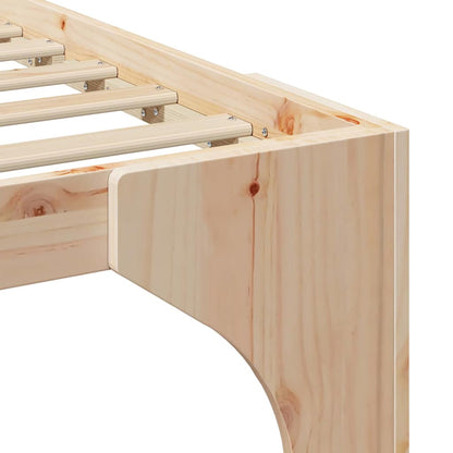 Bed Frame Brown 90 x 200 cm Solid Pine Wood