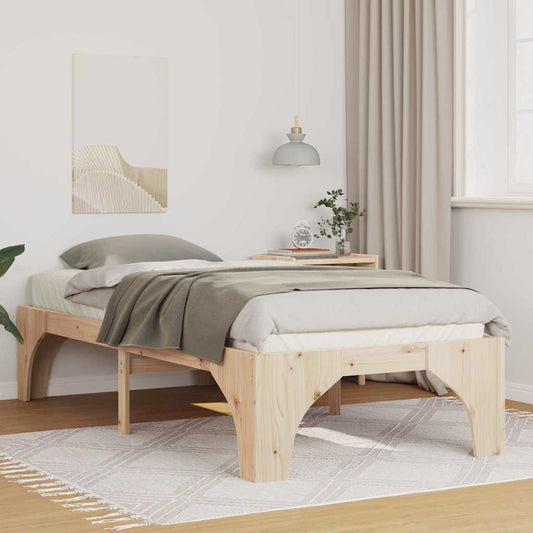 Bed Frame Brown 80 x 200 cm Solid Pine Wood