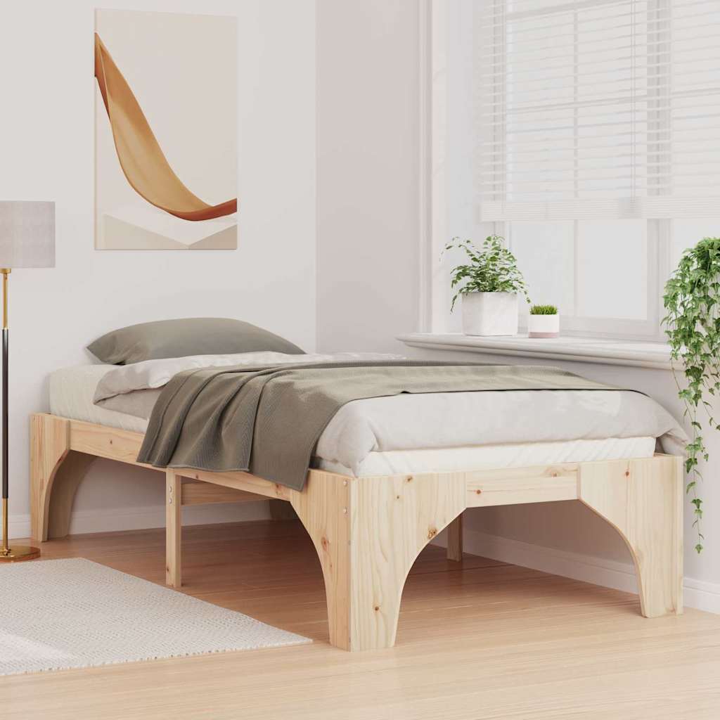 Bed Frame Brown 80 x 200 cm Solid Pine Wood