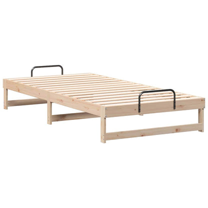 Bed Frame Brown 100 x 200 cm Solid Pine Wood