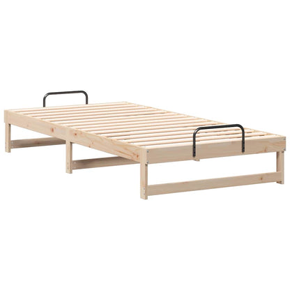 Bed Frame Brown 100 x 200 cm Solid Pine Wood