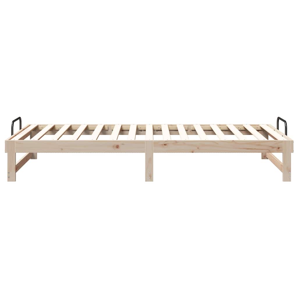 Bed Frame Brown 100 x 200 cm Solid Pine Wood