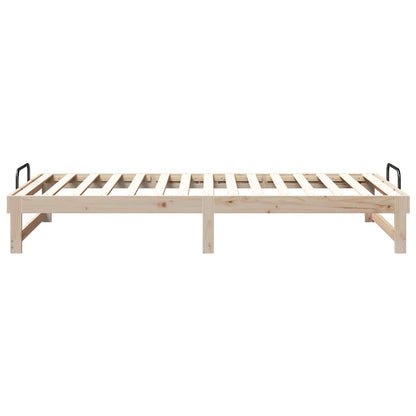 Bed Frame Brown 100 x 200 cm Solid Pine Wood