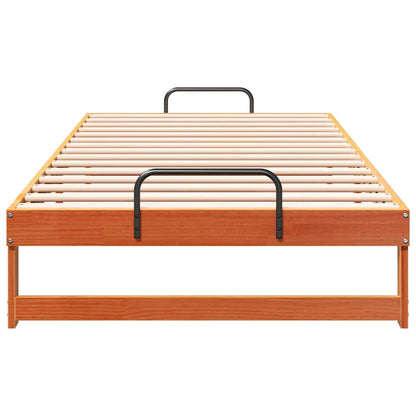 Bed Frame Brown 100 x 200 cm Solid Pine Wood
