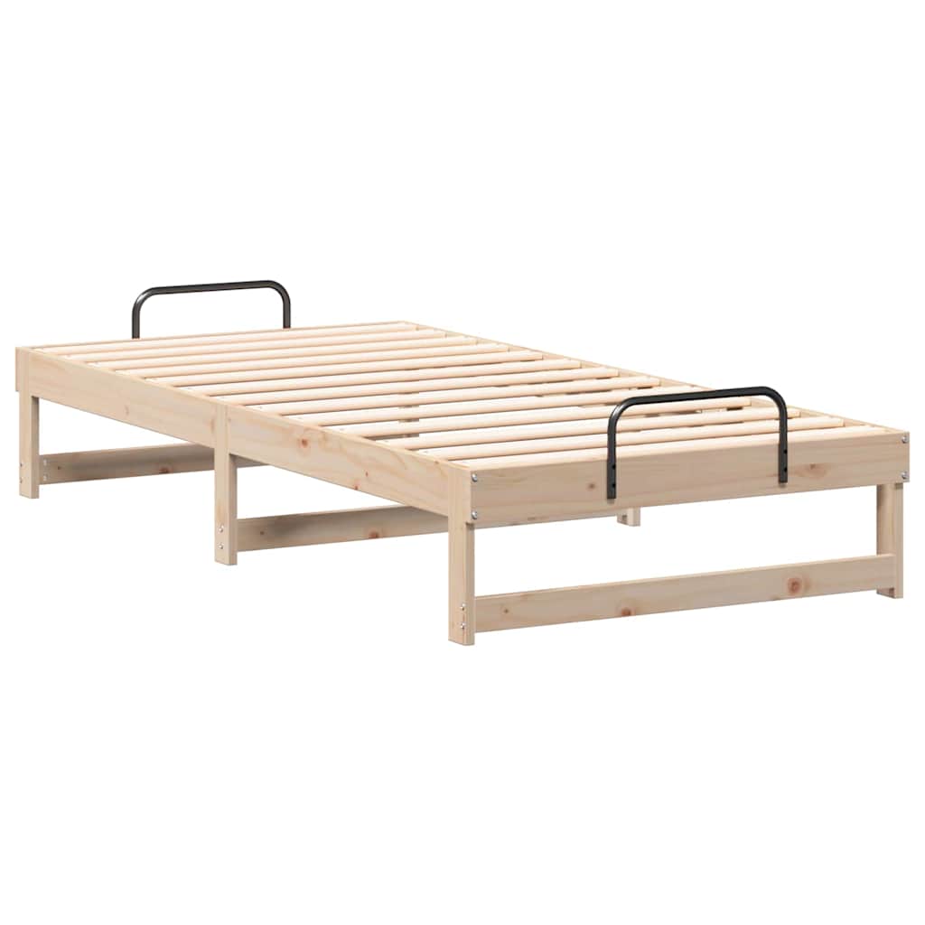 Bed Frame Brown 90 x 200 cm Solid Pine Wood