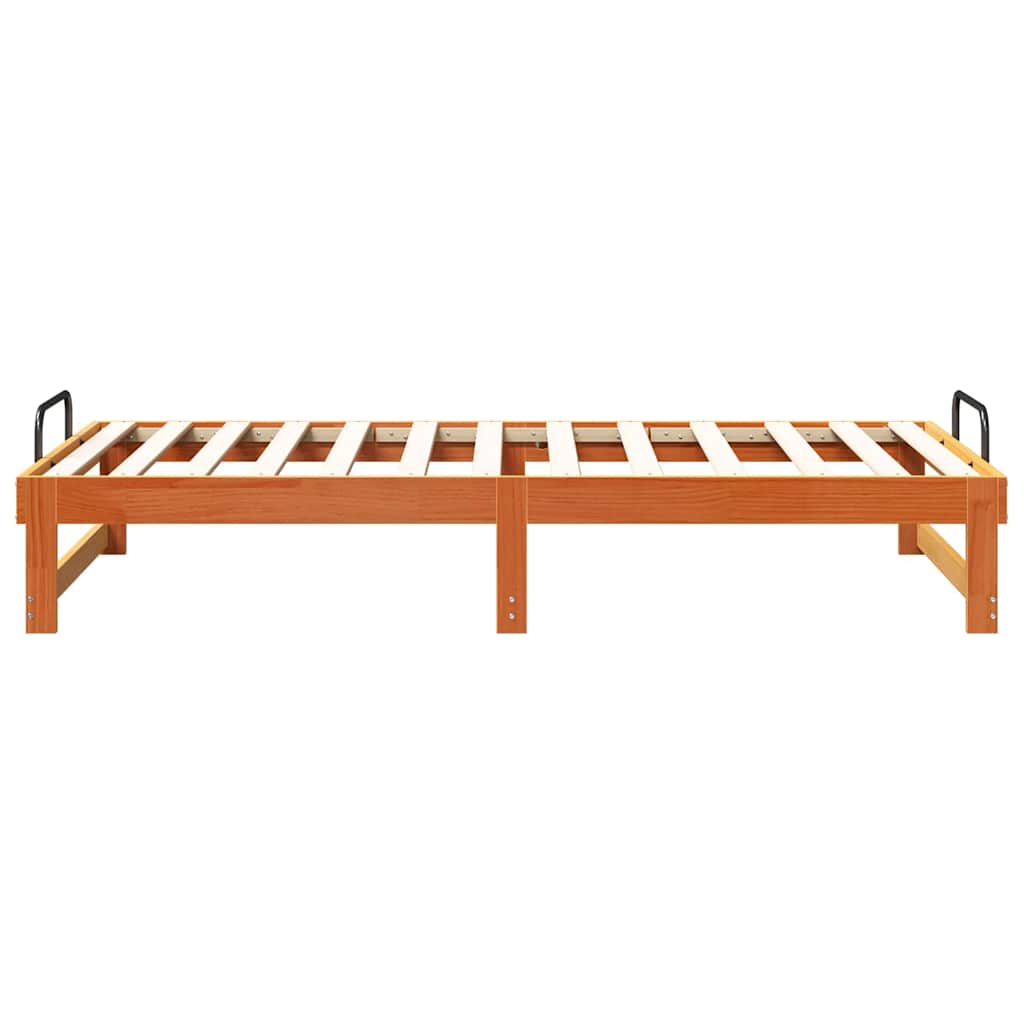Bed Frame Brown 90 x 200 cm Solid Pine Wood