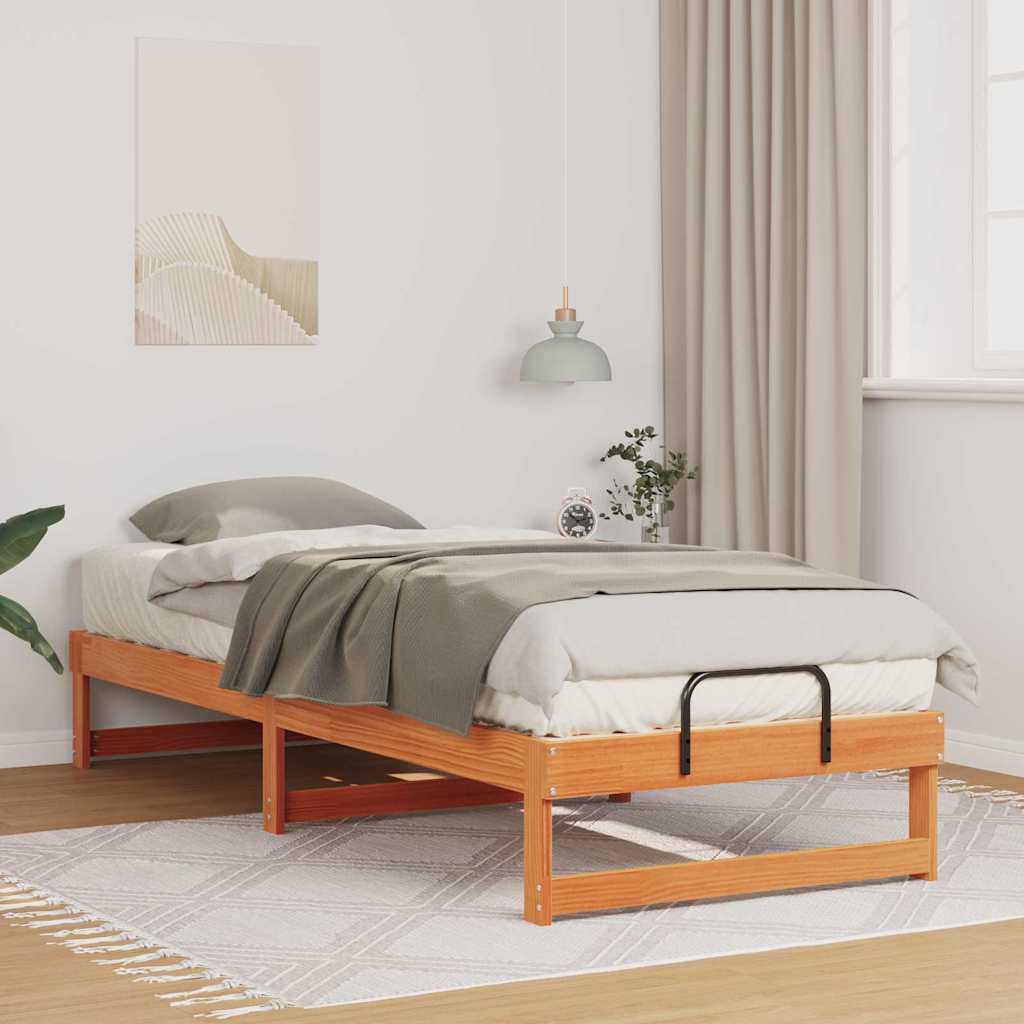 Bed Frame Brown 80 x 200 cm Solid Pine Wood