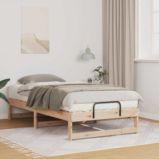 Bed Frame Brown 90 x 190 cm Solid Pine Wood