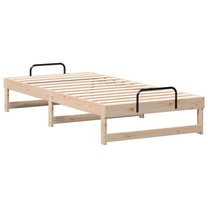 Bed Frame Brown 90 x 190 cm Solid Pine Wood
