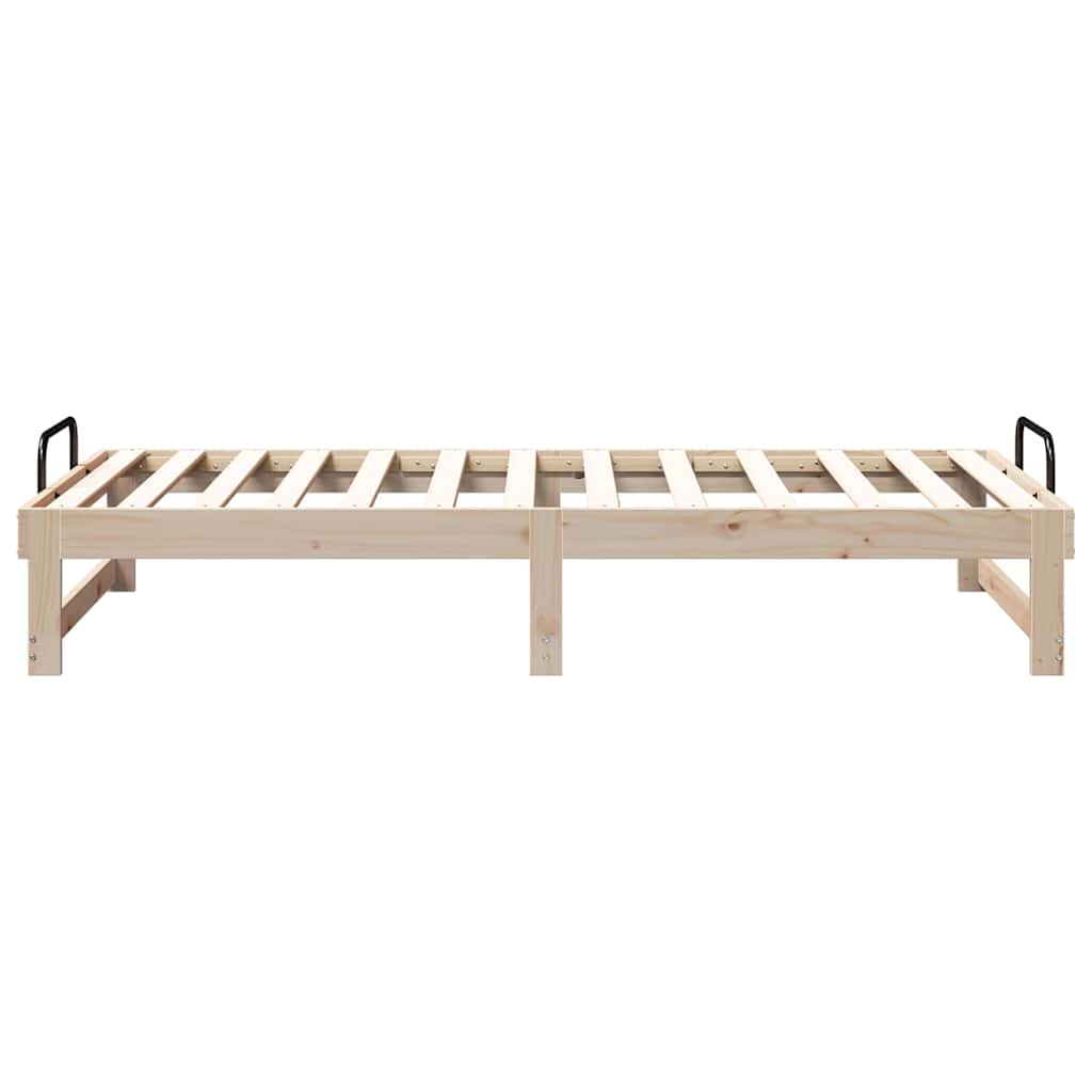 Bed Frame Brown 75 x 190 cm Solid Pine Wood