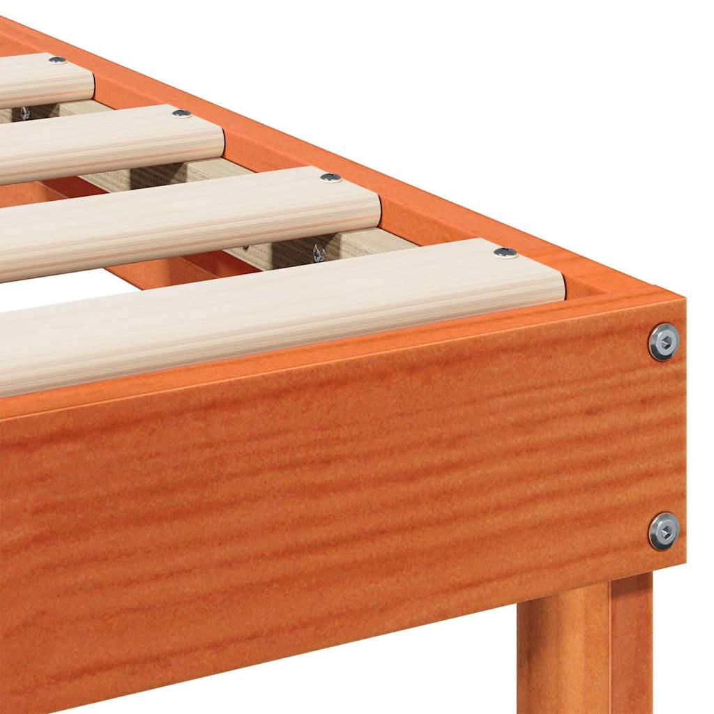 Bed Frame Brown 80 x 210 cm Solid Pine Wood