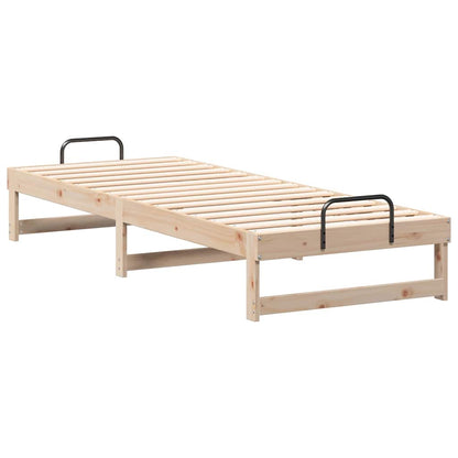Bed Frame Brown 90 x 210 cm Solid Pine Wood