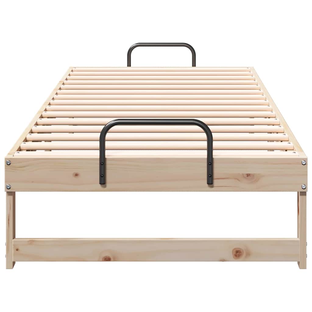 Bed Frame Brown 90 x 210 cm Solid Pine Wood