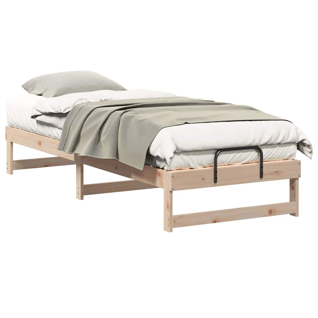 Bed Frame Brown 90 x 210 cm Solid Pine Wood