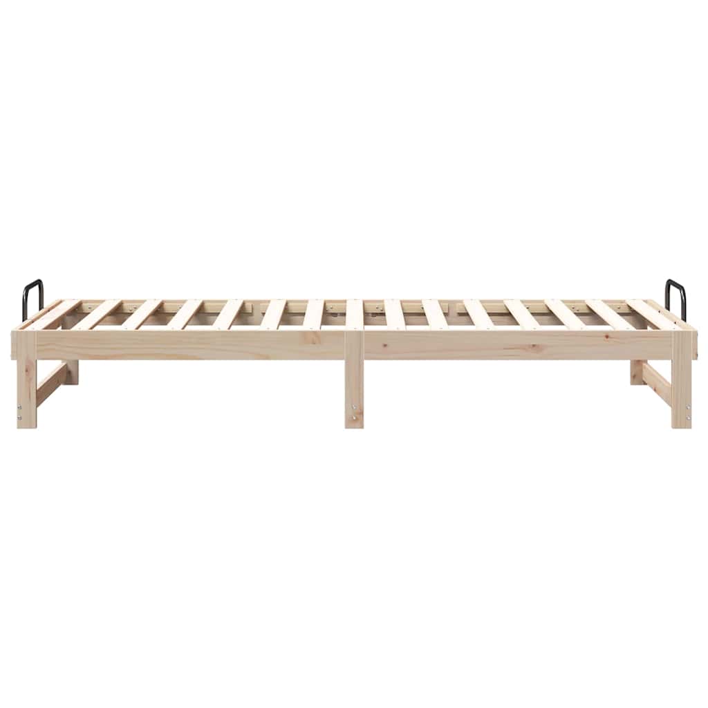 Bed Frame Brown 90 x 210 cm Solid Pine Wood