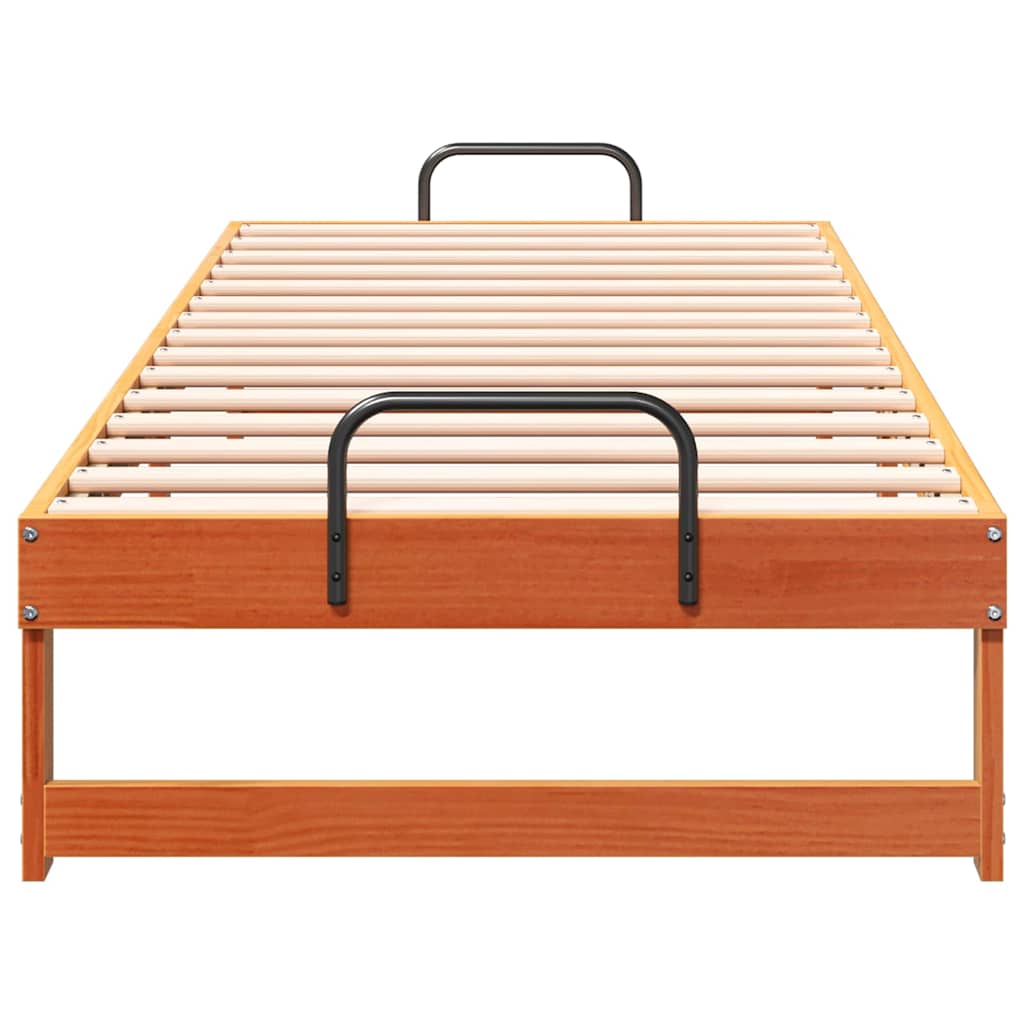 Bed Frame Brown 90 x 210 cm Solid Pine Wood