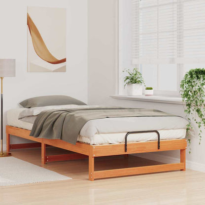 Bed Frame Brown 100 x 210 cm Solid Pine Wood