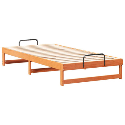 Bed Frame Brown 100 x 210 cm Solid Pine Wood
