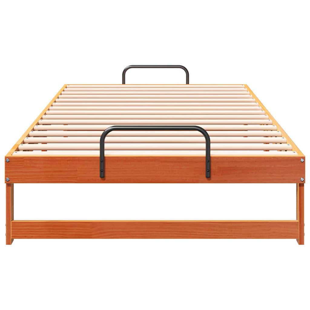 Bed Frame Brown 100 x 210 cm Solid Pine Wood