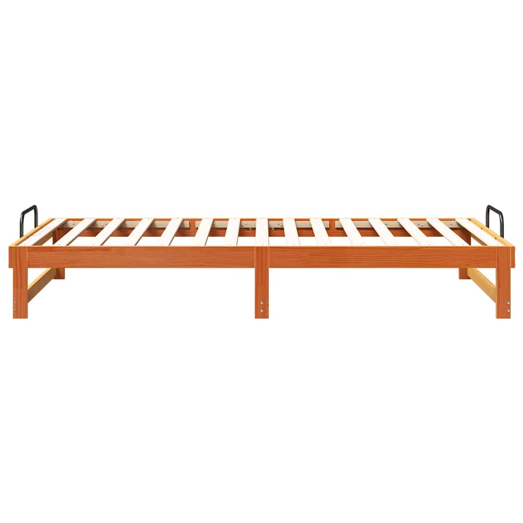 Bed Frame Brown 100 x 210 cm Solid Pine Wood