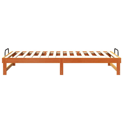 Bed Frame Brown 100 x 210 cm Solid Pine Wood