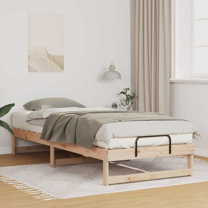 Bed Frame Brown 80 x 220 cm Solid Pine Wood