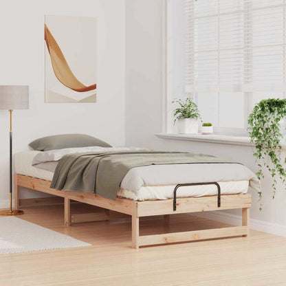 Bed Frame Brown 80 x 220 cm Solid Pine Wood