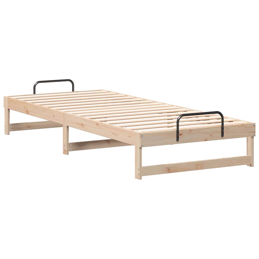 Bed Frame Brown 80 x 220 cm Solid Pine Wood