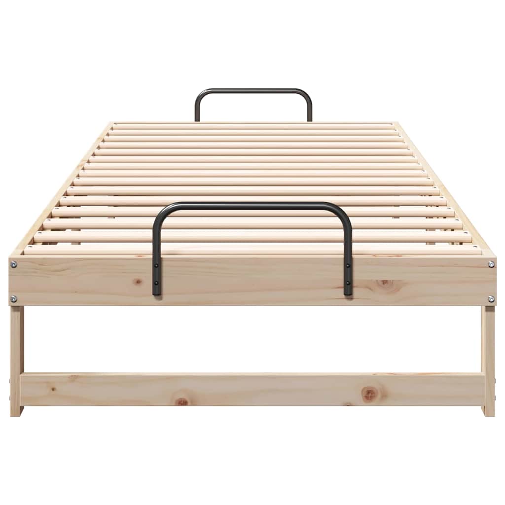 Bed Frame Brown 80 x 220 cm Solid Pine Wood