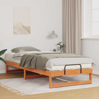 Bed Frame Brown 80 x 220 cm Solid Pine Wood