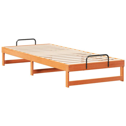 Bed Frame Brown 80 x 220 cm Solid Pine Wood