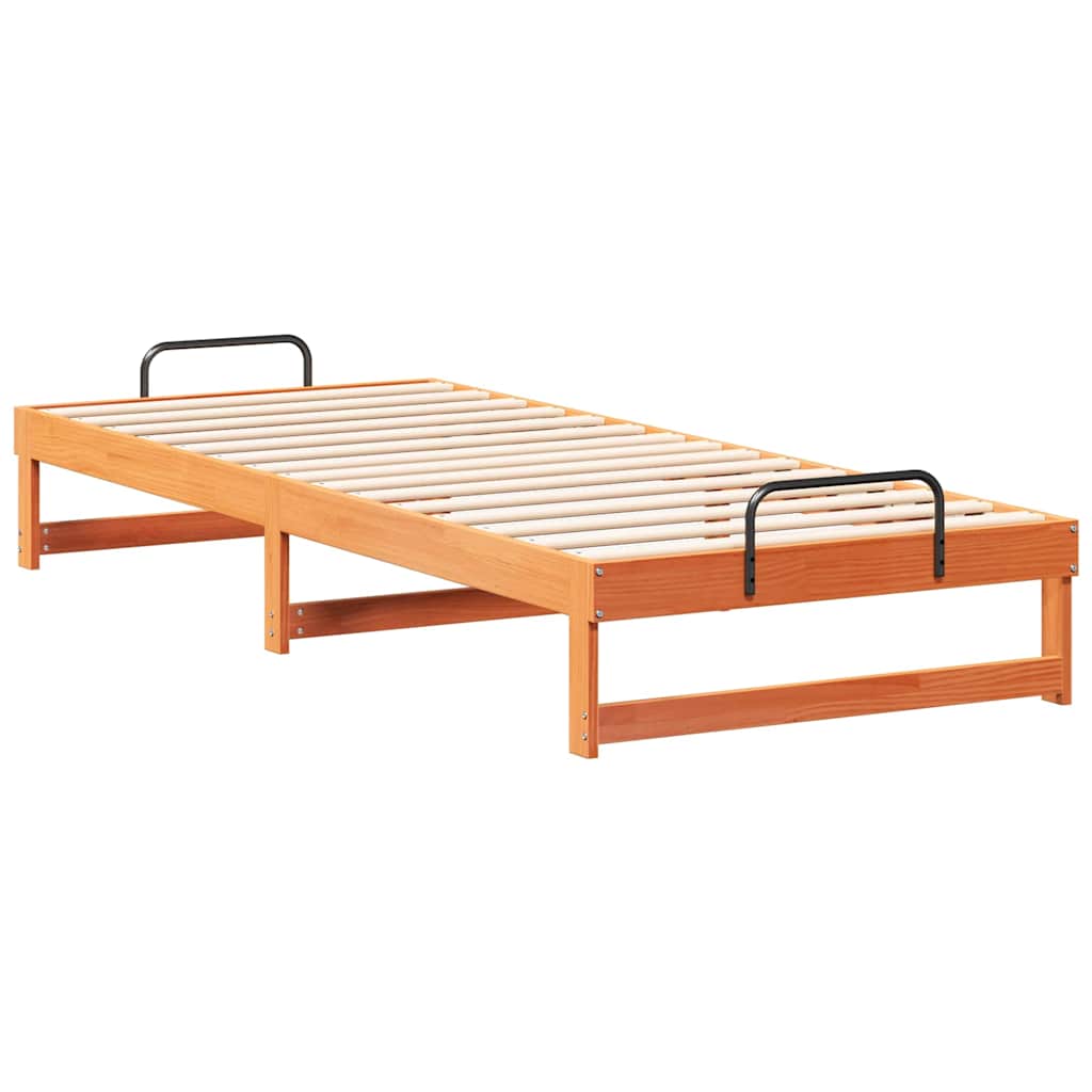 Bed Frame Brown 80 x 220 cm Solid Pine Wood